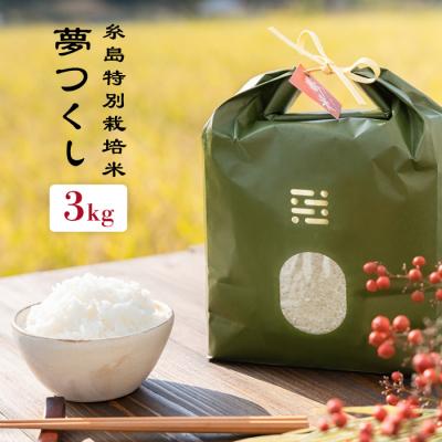 ふるさと納税 糸島市 とくべつ の中のとくべつ糸島特別栽培米 3kg夢つくしitoshimacco [ARJ003]