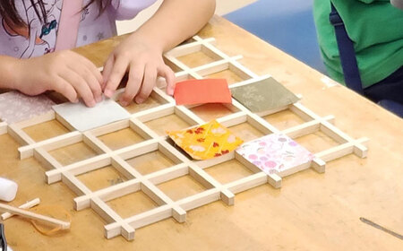 格子額キット(白木)