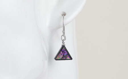 【嵯峩螺鈿野村】ウロコピアス｜京都 老舗 伝統工芸 漆器 ジュエリー