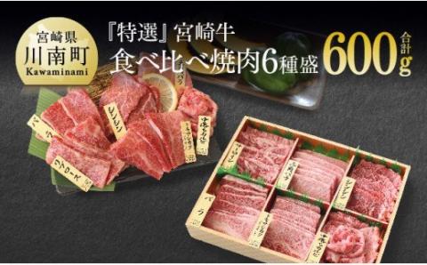 【特選】宮崎牛6種盛 焼肉食べ比べセット【肉 牛肉 国産 黒毛和牛 肉質等級4等級以上 4等級 5等級 焼肉】