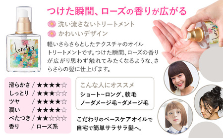 ヘアオイル ロレッタ ベースケアオイル 120ml 《30日以内に出荷予定(土日祝除く)》茨城県 結城市 化粧品 ヘア オイル loretta ショート ロング 洗い流さない トリートメント【配送不可