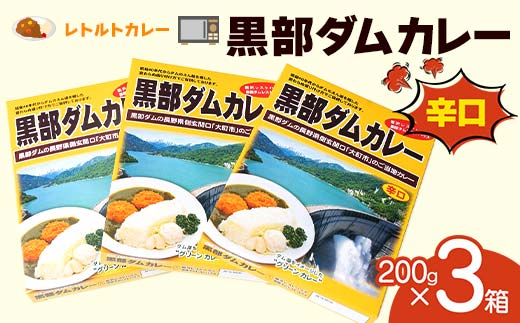 レトルトカレー 黒部ダムカレー 200g×3箱 辛口 グリーンカレー レトルト ダムカレー 黒部ダム ご当地 カレー セット 長期保存 備蓄 防災 非常食 食品 関電アメニックス F6T-100