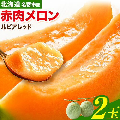 【ふるさと納税】中川農園&及川ファーム産 赤肉メロン(ルピアレッド) 秀品2玉 NPO法人なよろ観光まちづくり協会《2025年7月下旬～8月中旬頃出荷》　メロン 赤肉メロン ルピアレッド 2玉 北海道 名寄市 メロン フルーツ 果物 常温 st-p