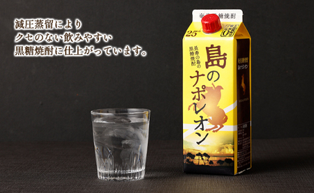 【鹿児島県天城町】本格 黒糖焼酎 島のナポレオン 紙パック 900ml×4本ｾｯﾄ 計3.6L A-33