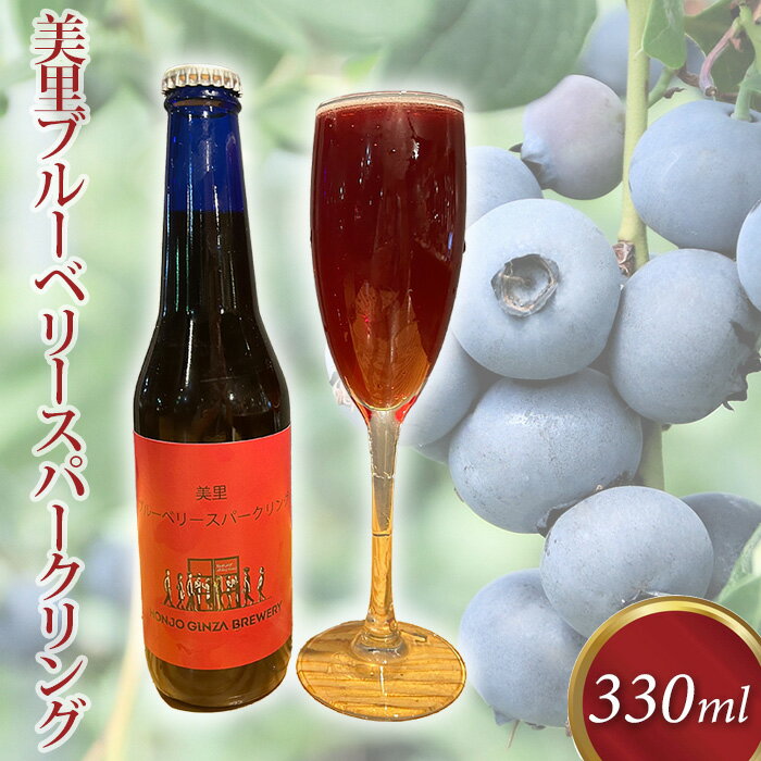 【ふるさと納税】 美里ブルーベリースパークリング 330ml 瓶 ／ お酒 発泡酒 酸味 微炭酸 送料無料 埼玉県 No.202