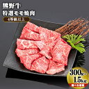 【ふるさと納税】【レビューキャンペーン】「熊野牛」特選モモ焼肉 300g ～ 1.5kg 4等級以上 株式会社松源《30日以内に出荷予定(土日祝除く)》和歌山県 日高町　選べる 牛肉