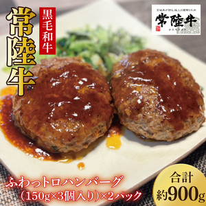 【数量限定】常陸牛ふわっトロハンバーグ（デミグラスソース付）150g×6枚入（MJ-4）