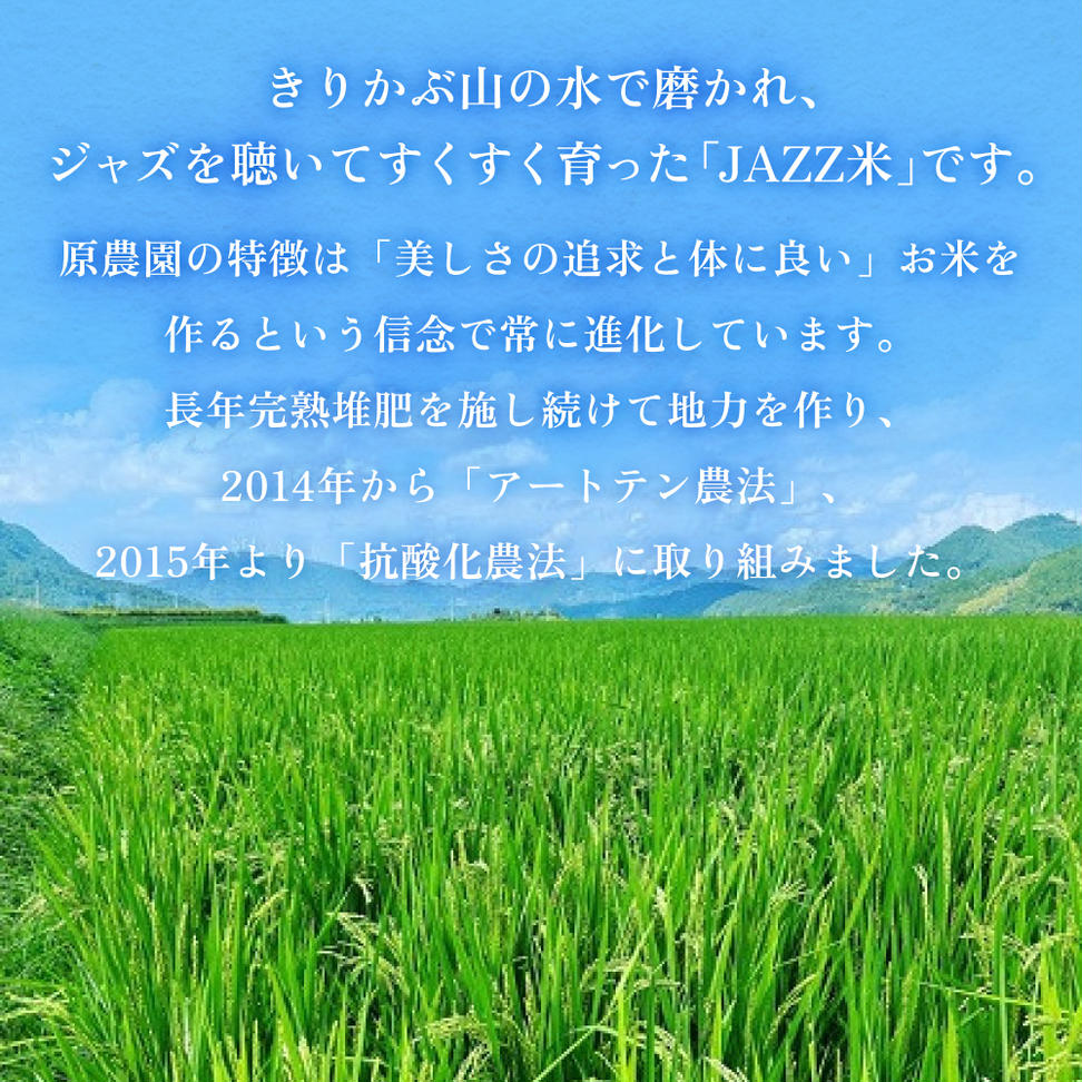 原農園 JAZZ米 (玄米) ４kg JAZZ米 JAZZ 玄米 原農園 米 銘柄米 き