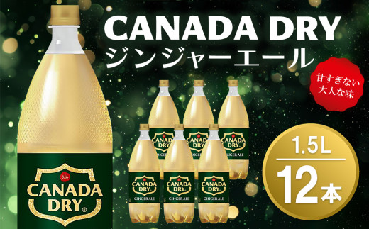 カナダドライ ジンジャーエール 1.5LPET (2ケース) 計12本【コカコーラ ジンジャー 炭酸飲料 炭酸 1.5リットル ペットボトル ペット シャンディガフ 刺激 気分爽快 イベント】K090153