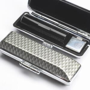 【実印や銀行印に使用可能】黒水牛とグラデーションケースの印鑑１本セット 男性用 女性用 3M05049