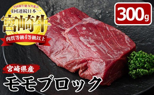 
宮崎牛 ローストビーフ用 モモ ブロック(計300g)国産 牛肉 お肉 冷凍 黒毛和牛 ブランド和牛【MF-3】【エムファーム】
