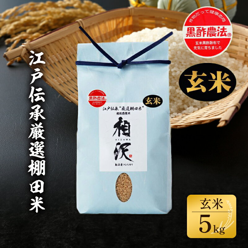 【ふるさと納税】【玄米】江戸伝承厳選棚田米5kg お米 コメ 　お届け：2025年11月下旬頃より順次発送