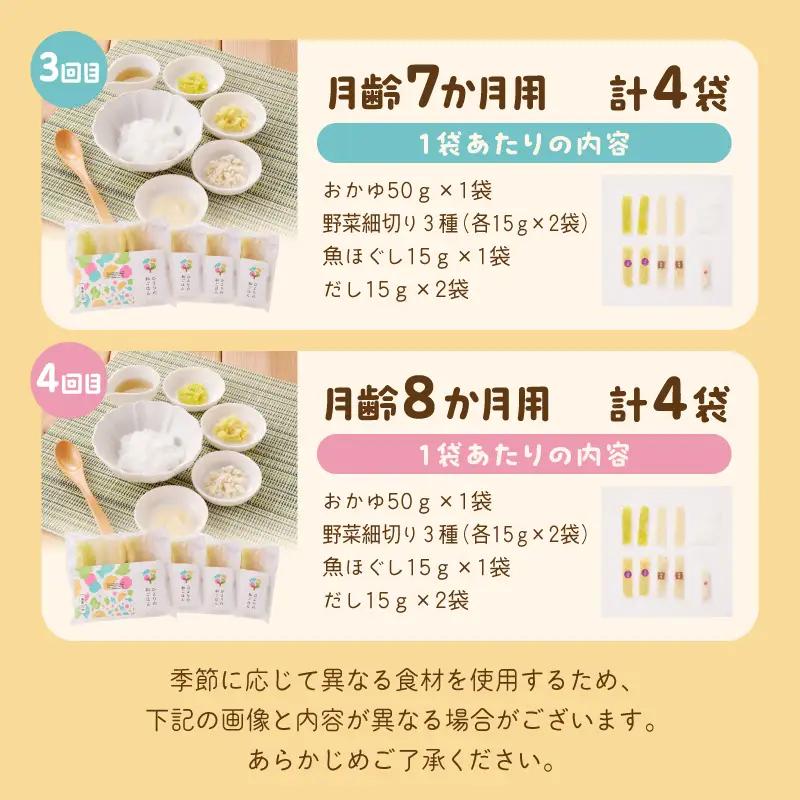 離乳食 定期便 離乳食 [月齢5ヶ月-8ヶ月 計4回]
