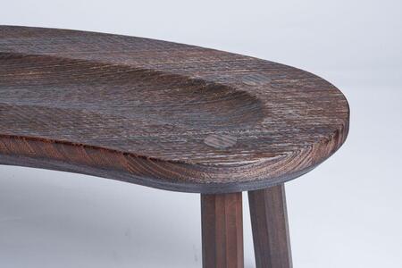 ≪大川の匠≫ 焼桐ナスビベンチ（羊毛桐材）大川家具