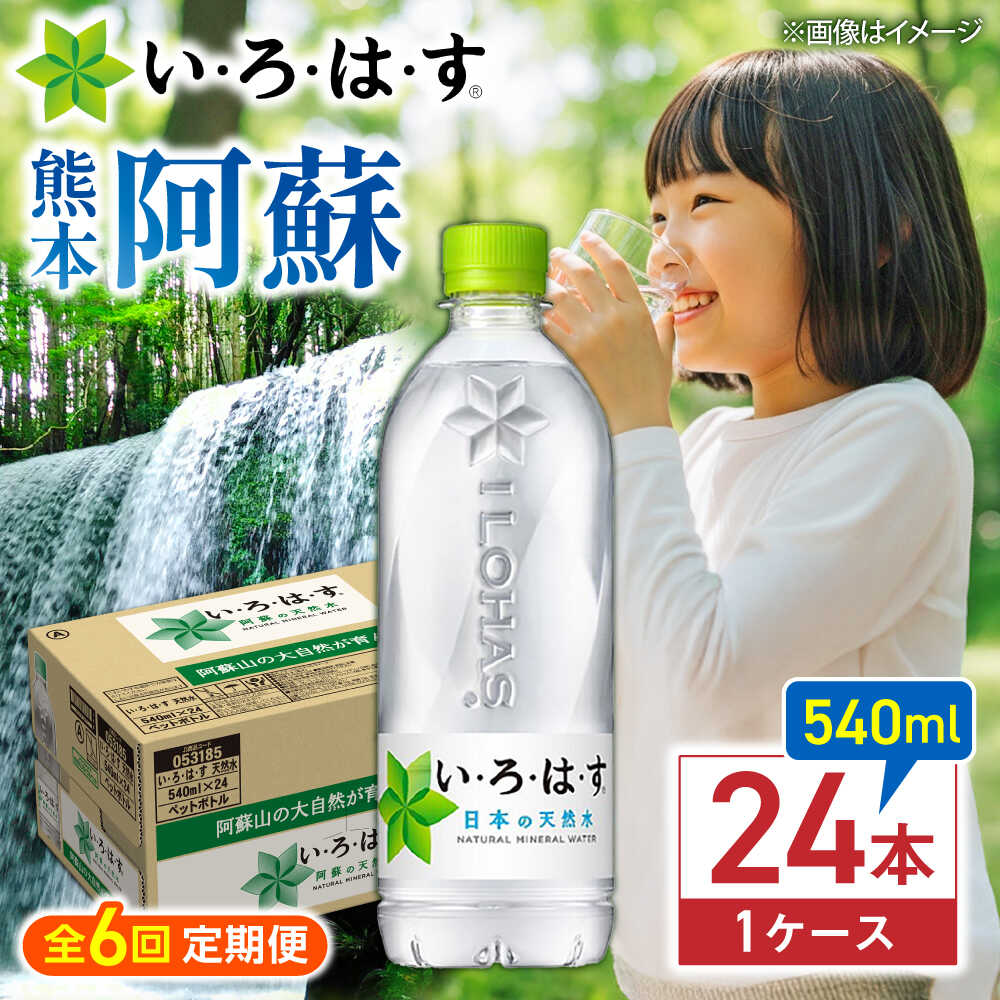 【ふるさと納税】【全6回定期便】い・ろ・は・す(いろはす)阿蘇の天然水 540mlペットボトル×24本(1ケース) / 水 540 540ml ミネラル water ミネラルウォーター 軟水 飲料水 天然水 非常用 国産 防災 生活 快適 仕送り 【コカ・コーラボトラーズジャパン株式会社】[BHAO004]