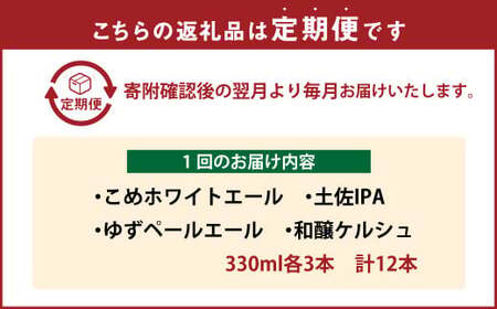「TOSACO定期便12本セット」12回