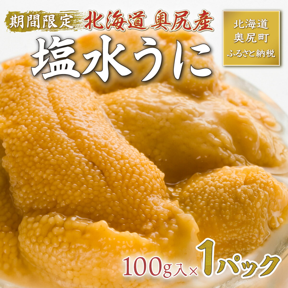 【ふるさと納税】【2026年7月上旬頃より順次発送】北海道奥尻産「キタムラサキウニ」100g×1パック(塩水パック)【期日指定不可】【 うに ウニ 雲丹 海栗 塩水ウニ 塩水うに キタムラサキウニ 北海道 奥尻町 送料無料 】 OKUH016