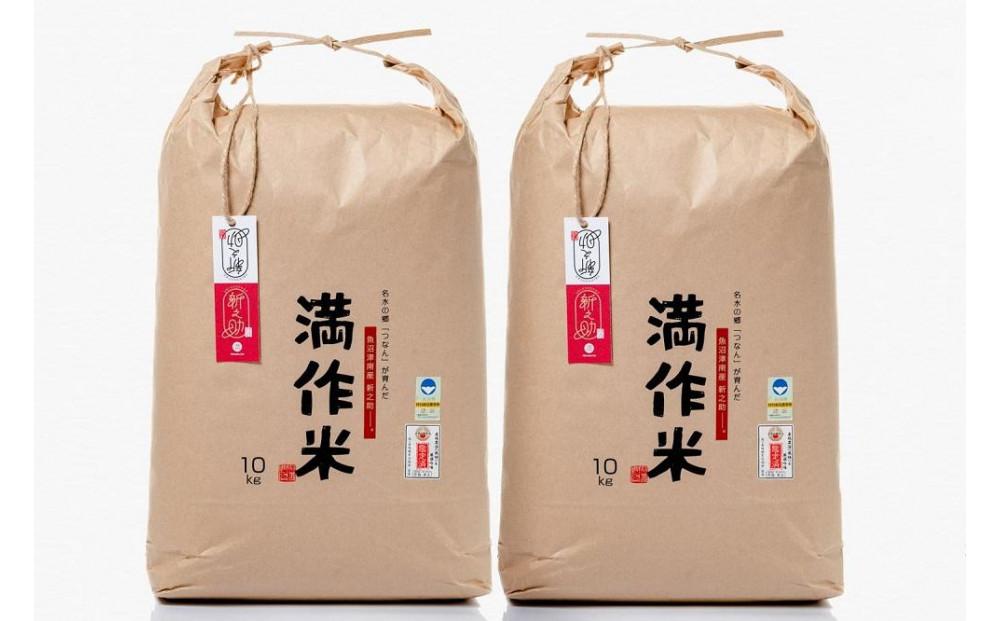 【令和8年産 先行予約】【県認証】魚沼津南産新之助 20kg 産地限定！農家直送129403-030