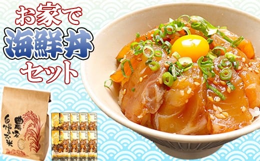 【10月下旬お届け】新米ひのひかり+りゅうきゅう4種 [新米で海鮮丼セット] 杵築市 セット ＜801-004＞