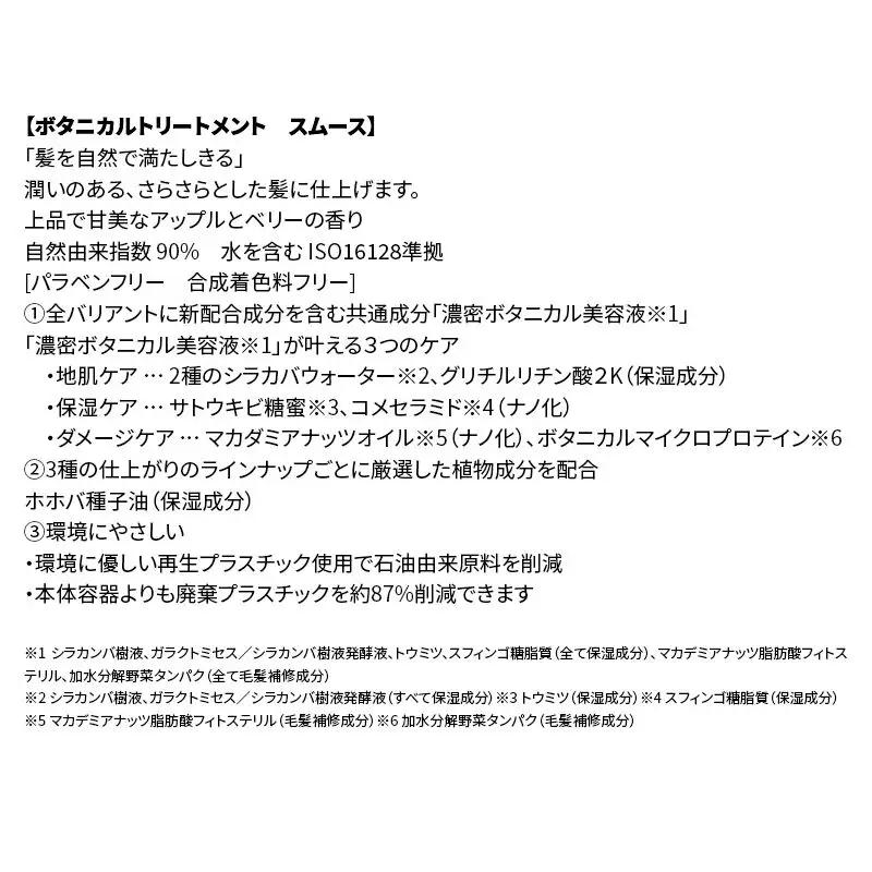 《訳あり》BOTANIST ボタニスト ボタニカル トリートメント 【スムース】（大容量詰替）2個
