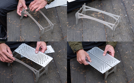 組立式小型アルミテーブル SOLOW TABLE SILVER 三ヶ島製作所 MKS | 埼玉県 所沢市 テーブル 組み立て式 小型 軽量 A4サイズ 持ち運び アウトドア キャンプ ピクニック お花