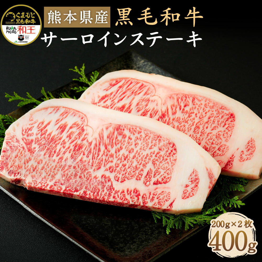 【ふるさと納税】和牛 和王 サーロインステーキ 200g×2枚 合計400g 熊本県産 黒毛和牛 牛肉 ステーキ 冷凍 九州産 国産菊池市 送料無料《90日以内に出荷（土日祝を除く）》