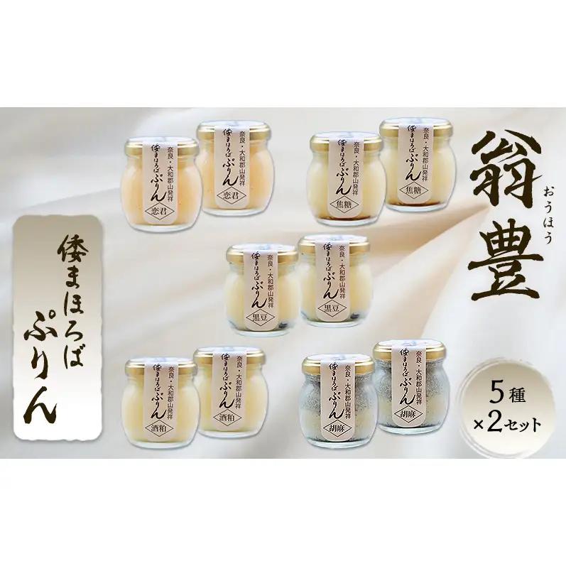 プリン詰合せ 大和まほろば翁豊ぷりん 5種 プリン詰合せ【10個入(5種×2)】