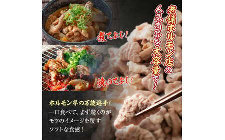 【定期便・全6回】白モツ 定期便 合計6kg（1kg×6回）｜豚ホルモン 豚肉 焼肉 BBQ モツ鍋 もつ鍋 ちょい飲み 味付き 冷凍便 F4H-0492