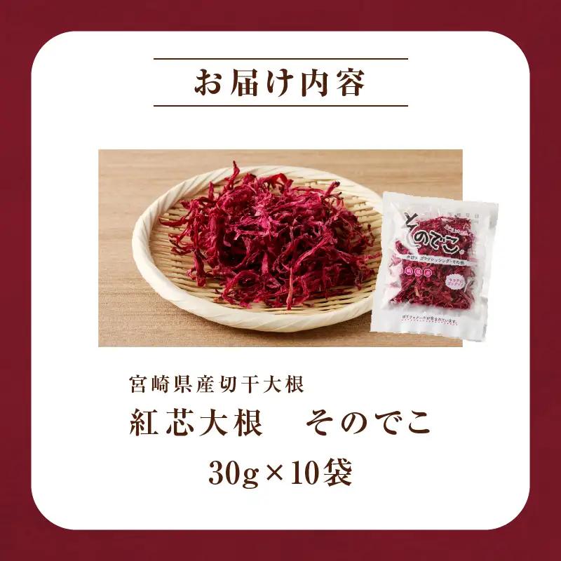 【2週間以内発送】≪宮崎県産≫切干大根(紅芯大根-そのでこ-)計10袋 野菜 加工品 国産_T003-0115