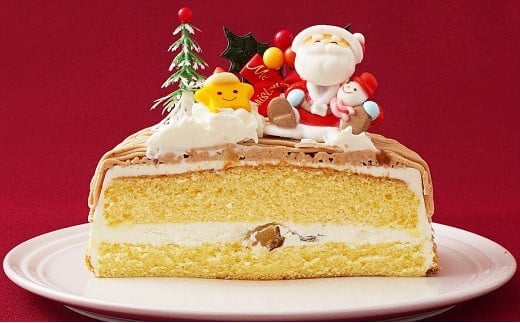 モンブラン クリスマスケーキ 【2026年12月18日から23日発送予定】｜ 5号 15cm 3～5人向け クリスマス ケーキ 先行予約 予約 高級イタリア産栗餡使用 栗 冷凍