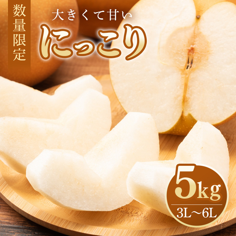 【数量限定・先行予約】 にっこり 5kg 3L～6L 7～14玉 【9月20日以降発送予定】 70-O