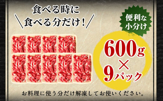 豊後牛 切り落とし 合計約5.4kg (約600g×9パック) 牛肉 国産 大分県産