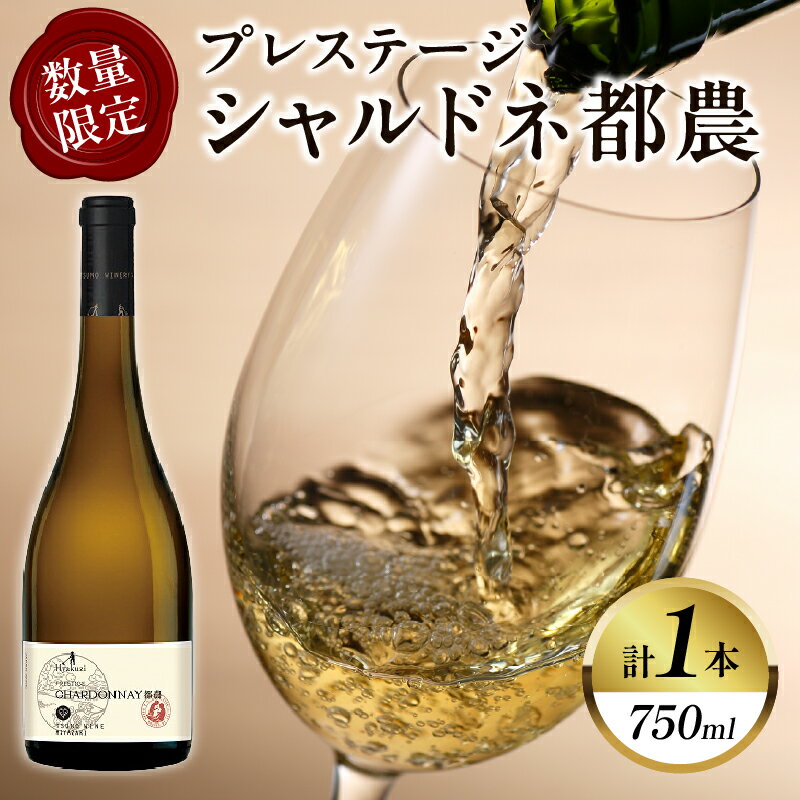 【ふるさと納税】都農ワイン最高峰のワイン！！ 【数量限定】 プレステージシャルドネ都農 (計1本) 酒 飲料 アルコール 国産 ぶどう 白ワイン 辛口 果実酒 ご褒美 パーティー お祝い 贅沢 記念日 イベント 家呑み 晩酌 ギフト 贈り物 贈答 プレゼント 宮崎県 都農町 送料無料