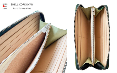 【革のダイヤモンド】 A反 シェルコードバン ラウンドジップロングウォレット Made in Japan 牧之原市 静岡 REVOLLA