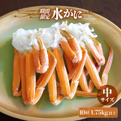 【期間限定】≪浜茹で≫ 越前産水がに中サイズ 10肩(1.75kg)【配送不可地域：離島】【1455256】