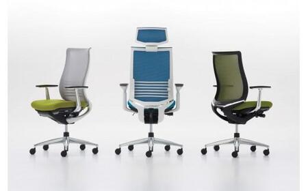 Mbh2_コクヨチェアー　ベゼル(ソフトグレー)／ヘッドレスト／フローリング用（Vキャスター）／在宅ワーク・テレワークにお勧めの椅子