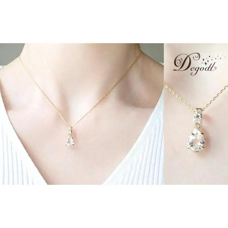 Ｄegoddデゴッド ホワイトトパーズPSネックレス ネックレス 首飾り 天然石ネックレス 天然石アクセサリー ジュエリー シンプル 普段使い 華奢 クリアー