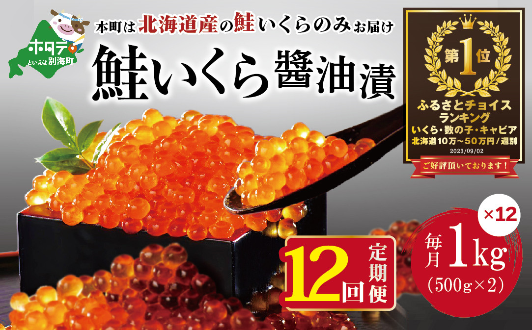 
            数量限定！贅沢堪能！北海道産  鮭いくら醤油漬け 12.0kg ！ (250g×4パック) 12ヶ月 定期便 全12回 ＜いくら丼144～192杯分！＞（ 定期便 海鮮 いくら イクラ 醤油漬け 鮭 北海道 ふるさとチョイス ふるさと納税 ランキング キャンペーン やり方 限度額 仕組み シミュレーション ）
          