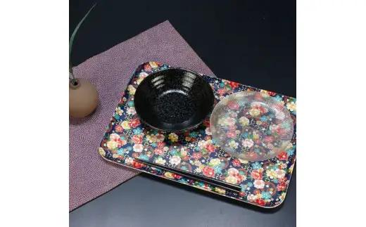 タツクラフト 友禅和紙トレー M 33cm 2枚セット 桜 牡丹文 【Tk315】【ttcf922-yum-13】