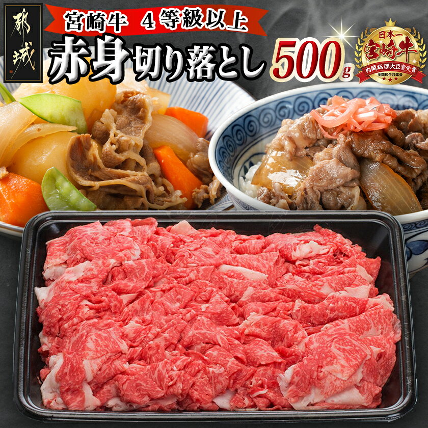 【ふるさと納税】宮崎牛赤身切り落とし500g - 国産黒毛和牛 ブランド牛 牛肉 宮崎牛切落とし肉 500グラムパック 肉じゃが/すきやき/牛丼や炒め物などに 万能 beef 冷凍 国産/九州産/宮崎県産 送料無料 89-045【宮崎県都城市】