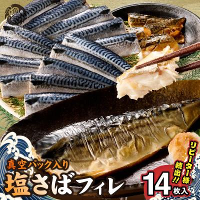 ふるさと納税 湯浅町 塩さばフィレ14枚入り(真空パック入り)