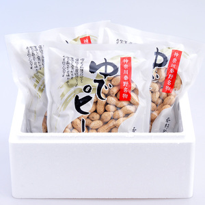 013-03ゆでピー　／秦野名産 落花生 縁起豆 ゆで ピーナッツ 神奈川 冷凍 おつまみ おやつ お土産 家族 セット お酒のお供 冷凍
