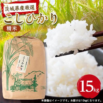ふるさと納税 茨城県 筑波山麓産米を中心に厳選した【茨城県産こしひかり】白米15kg 令和7年産