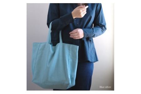 DD-11.【心ときめく煌めきバッグ】インナーバッグ付き リネン トートバッグ／Grey-silver