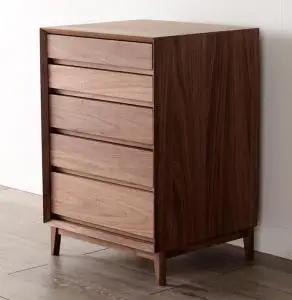 大川家具 レフライン 50cm リビングチェスト 収納タンス 天然木ウォールナット 野中木工所