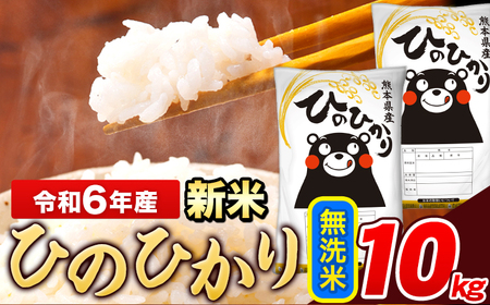 令和6年産 新米 ひのひかり 無洗米 10kg 《11月-12月より出荷予定》  5kg×2袋 熊本県産 米 精米 ひの 長洲町