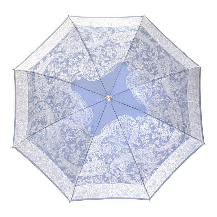 槙田商店【晴雨兼用】折りたたみ傘 kirie ペイズリー:ミステリアスブルー