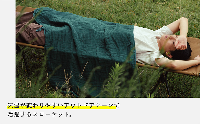 SHINTO TOWEL「2.5重ガーゼ・スローケット」（ディープブルー）オーガニックコットン100% G3028_イメージ5