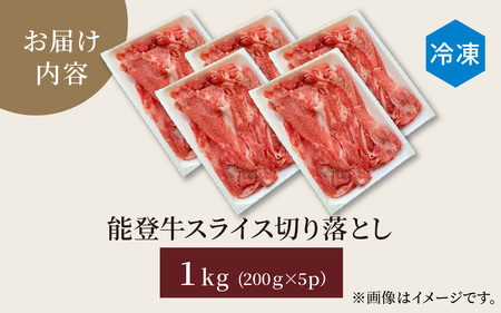 能登牛 スライス切り落とし 1kg | 牛肉 ブランド牛