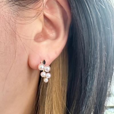 ふるさと納税 松山市 K18　天然アコヤ　ベビーパール　オニキス　ブドウ　ピアス |  | 02